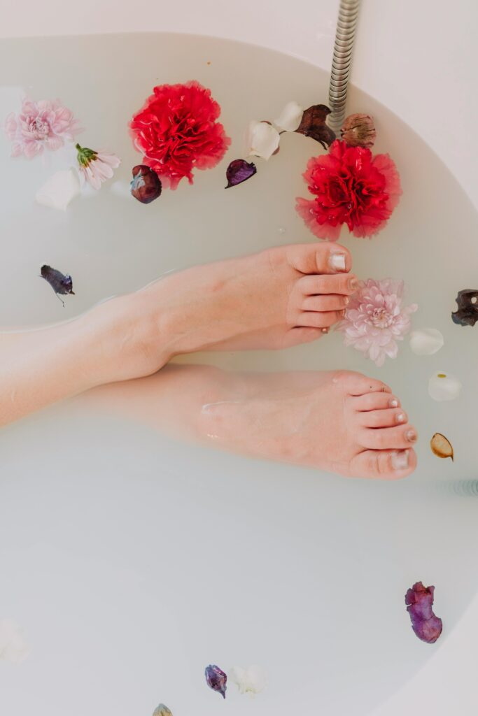 foot care in a water 